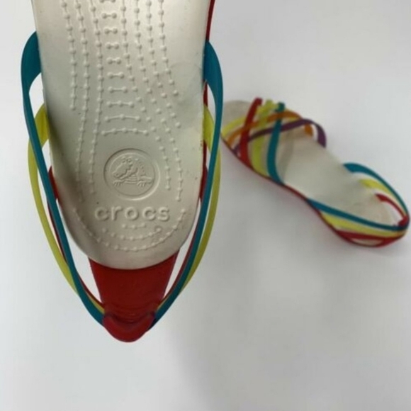 Crocs Womens Slip On Sandals Strappy Flat Size Women's 11 - Picture 7 of 8